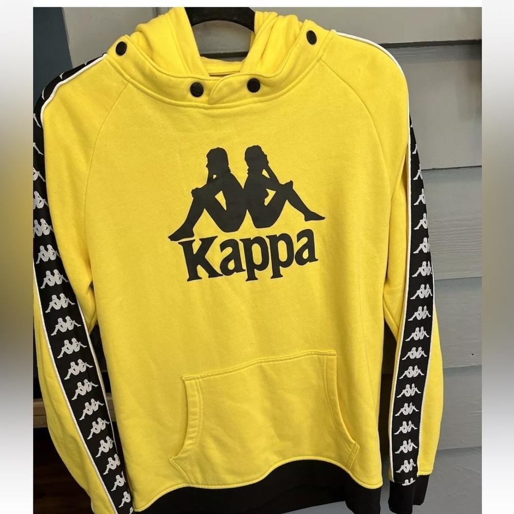 Kappa Hoodie  Yellow stripes Size M - Picture 9 of 9